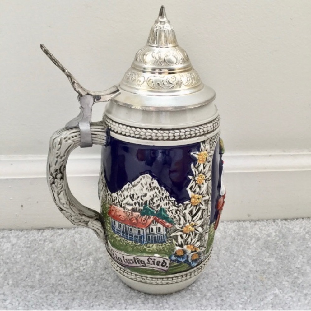 Vintage Handmade German Beer Stein